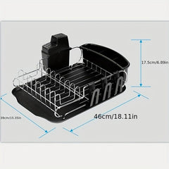 Large Capacity Kitchen Dish Rack with Cup Holder Bowl Holder and Cutlery Rack