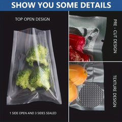 100pcs Vacuum Sealer Bags BPA Heavy Duty Great For Food Storage