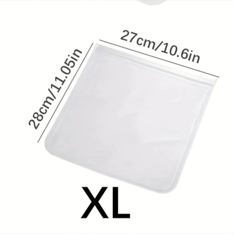 2pcs Reusable Sealed Bag BPA Food Sub Storage Bags Leakproof