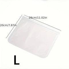 2pcs Reusable Sealed Bag BPA Food Sub Storage Bags Leakproof
