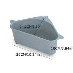 2PCS Sink Filter Drain Basket Triangular Drainer Sponge Rack Storage Basket