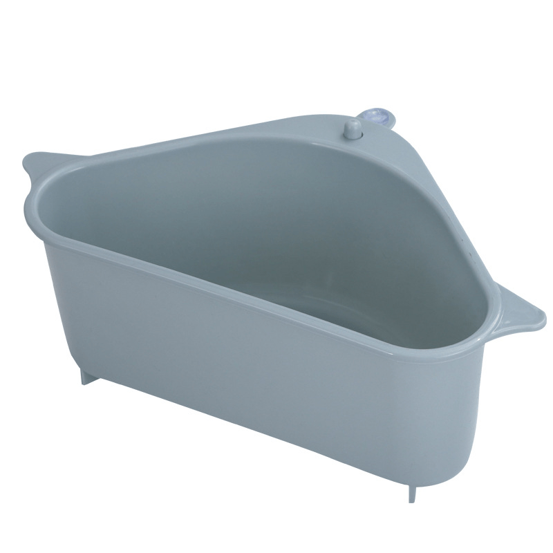 2PCS Sink Filter Drain Basket Triangular Drainer Sponge Rack Storage Basket