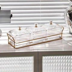 Three Grid Snack Plate Light Style Fruit Plate Split Grid Combination Plate