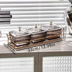 Three Grid Snack Plate Light Style Fruit Plate Split Grid Combination Plate
