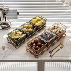Three Grid Snack Plate Light Style Fruit Plate Split Grid Combination Plate