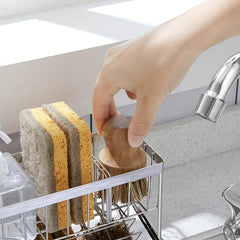 Stainless Steel Sink Caddy Organizer with Drain Tray