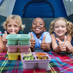 4 Compartment Reusable Lunchable Containers for Teens