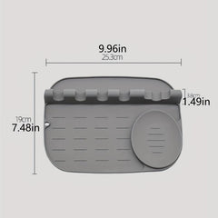Large Silicone Spoon Rest Spatula Soup Ladle Holder Kitchen Utensil Rest