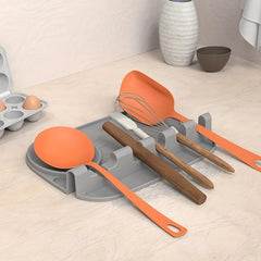 Large Silicone Spoon Rest Spatula Soup Ladle Holder Kitchen Utensil Rest