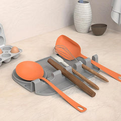 Large Silicone Spoon Rest Spatula Soup Ladle Holder Kitchen Utensil Rest