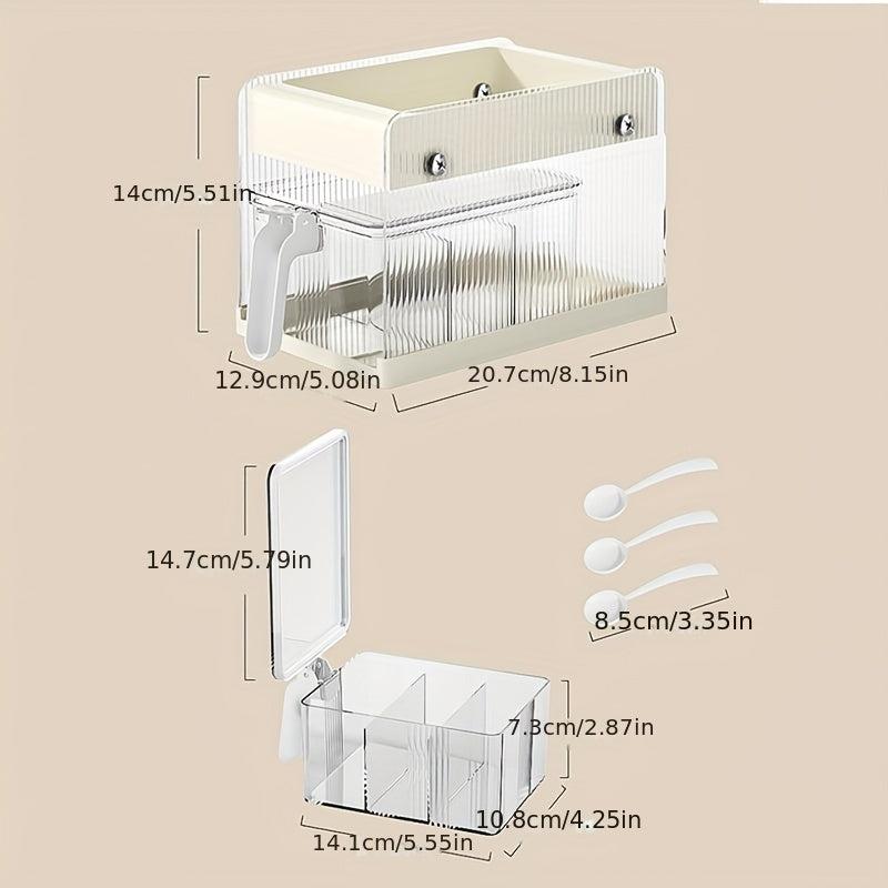 1pc Seasoning Box Set Seasoning Bottle Holder Kitchen Storage Rack