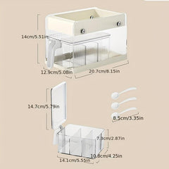 1pc Seasoning Box Set Seasoning Bottle Holder Kitchen Storage Rack