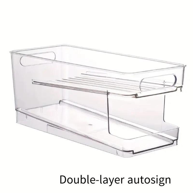 Beverage Rolling Storage Box Can Fridge Organizer Bins