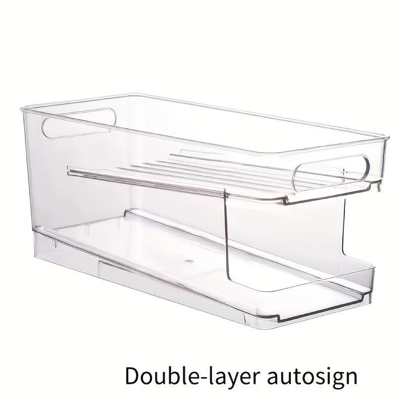 Beverage Rolling Storage Box Can Fridge Organizer Bins
