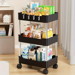 Three Layer Stroller Storage Rack Floor Movable Shelf