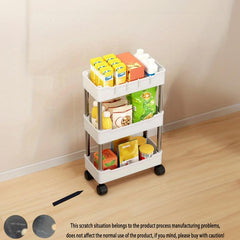 Three Layer Stroller Storage Rack Floor Movable Shelf