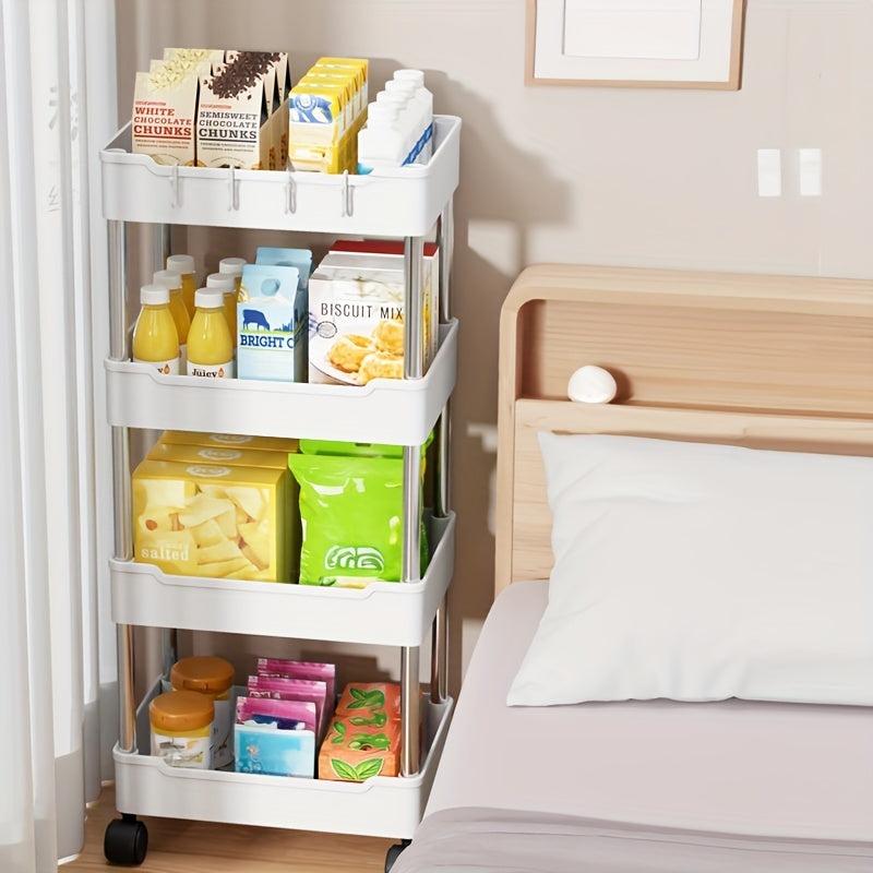 Three Layer Stroller Storage Rack Floor Movable Shelf