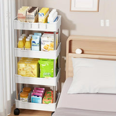 Three Layer Stroller Storage Rack Floor Movable Shelf