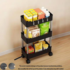 Three Layer Stroller Storage Rack Floor Movable Shelf