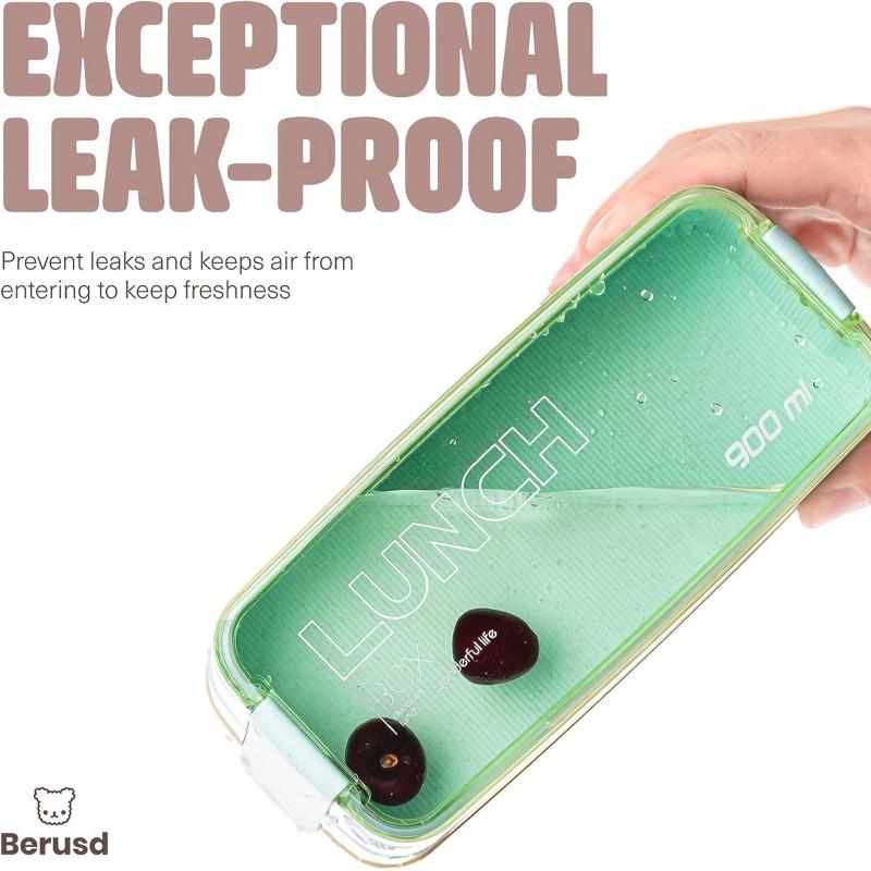 3-Layer Stackable Japanese Bento Box Leakproof with Bag, Microwave Safe