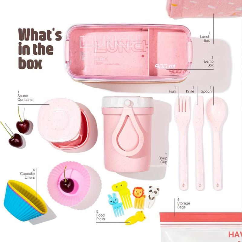 3-Layer Stackable Japanese Bento Box Leakproof with Bag, Microwave Safe