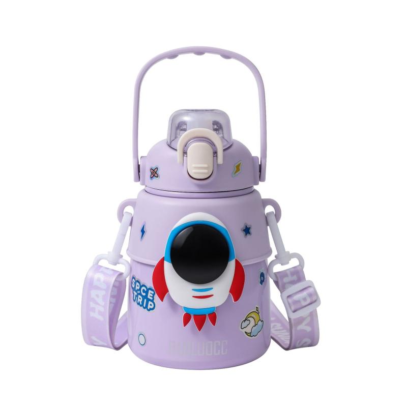 Cartoon Vacuum Flask 850ml Portable Thermal Bottles Stainless Steel Leakproof