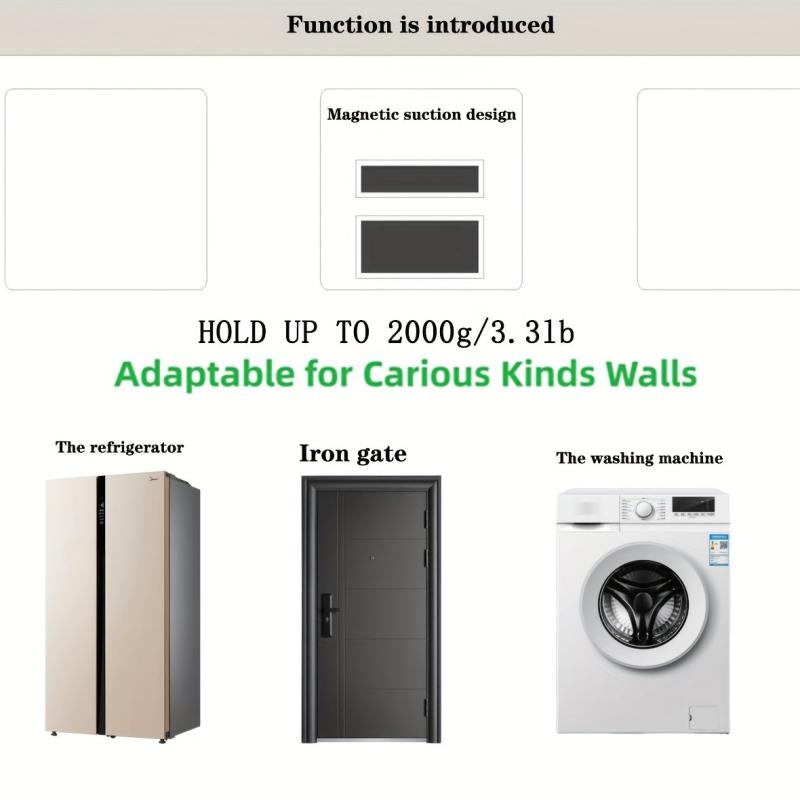 Multifunctional Magnetic Suction Refrigerator Rack for Kitchen Storage