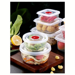 3pcs Plastic Crisper Boxes for Fruit Vegetable Meat Storage
