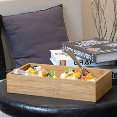 Adjustable Bamboo Cutlery Tray for Silverware and Knives