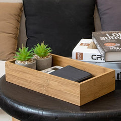 Adjustable Bamboo Cutlery Tray for Silverware and Knives