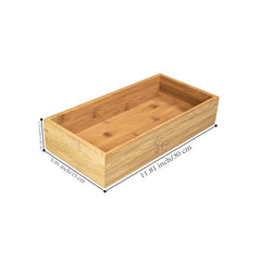 Adjustable Bamboo Cutlery Tray for Silverware and Knives