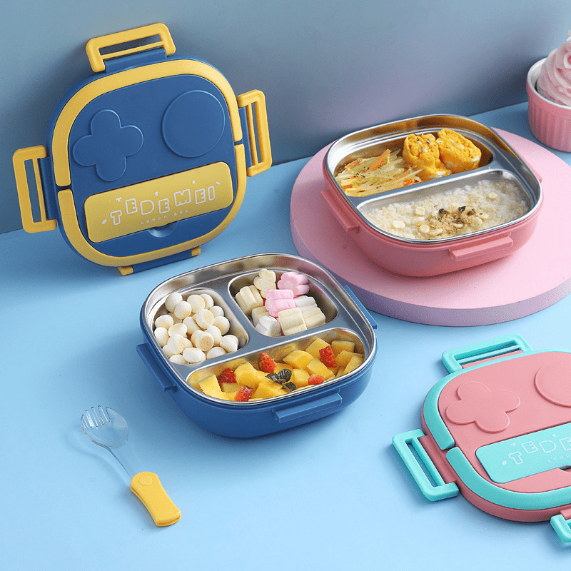 Stainless Steel Lunch Box Portable Durable Bento Box for Camping Picnics
