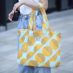 Foldable Shopping Bag With Drastring Large Capacity Tote Bag