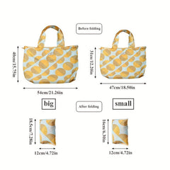 Foldable Shopping Bag With Drastring Large Capacity Tote Bag