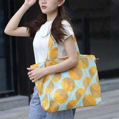 Foldable Shopping Bag With Drastring Large Capacity Tote Bag