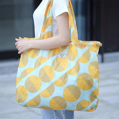 Foldable Shopping Bag With Drastring Large Capacity Tote Bag