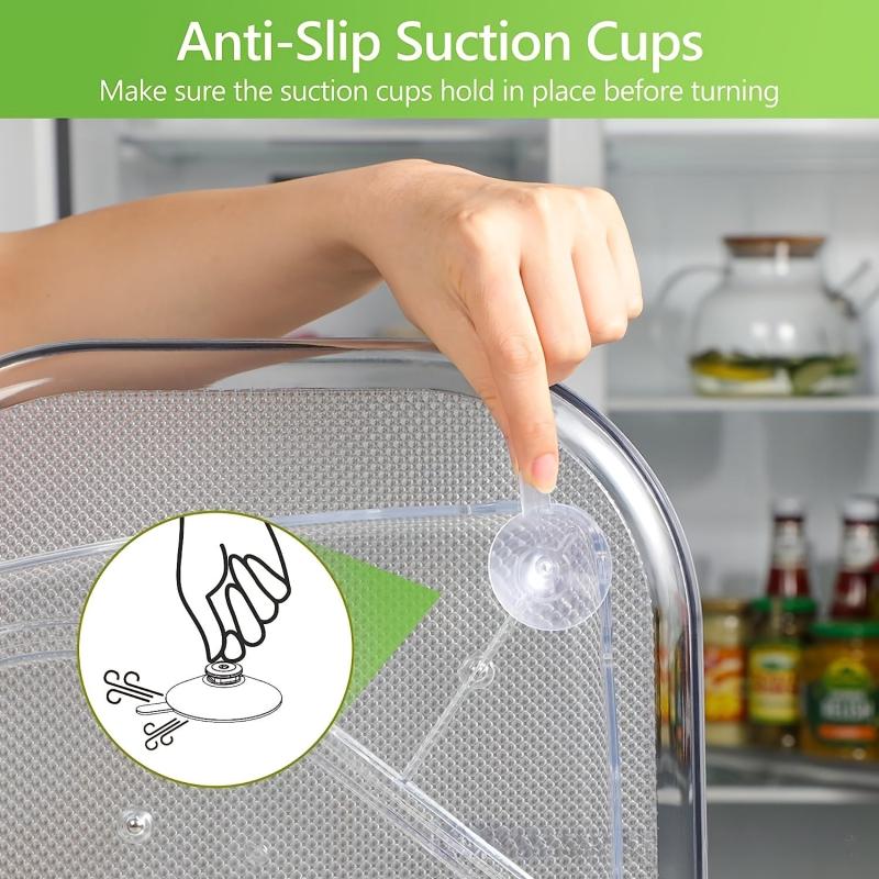 Clear Rectangular Fridge Lazy Susan Organizer