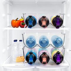 Stackable Water Bottle Organizer Plastic Cabinet Rack