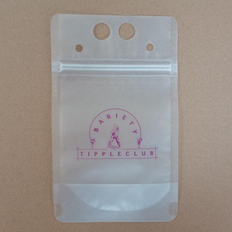 Disposable Juice Drink Bag Reusable Drink Pouches Funny Sayings Ziplock Bag