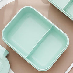 Rectangle Lunch Box 3 Grids Bento Box Microwave Safe Food Storage Container