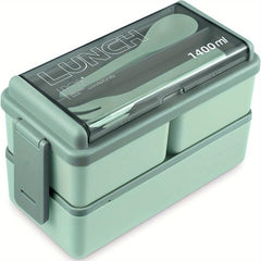 Adult Leakproof 3-Stackable Lunch Box with Cutlery, Bento Box