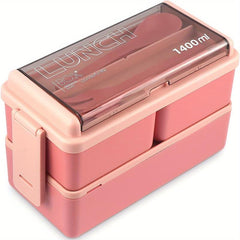 Adult Leakproof 3-Stackable Lunch Box with Cutlery, Bento Box