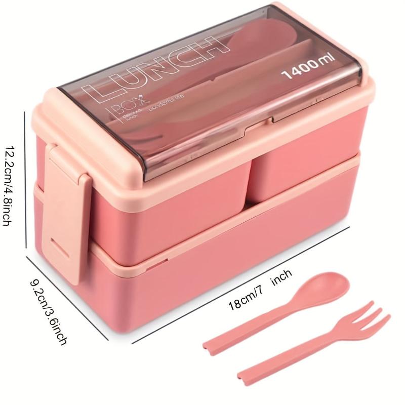 Adult Leakproof 3-Stackable Lunch Box with Cutlery, Bento Box