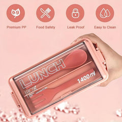 Adult Leakproof 3-Stackable Lunch Box with Cutlery, Bento Box