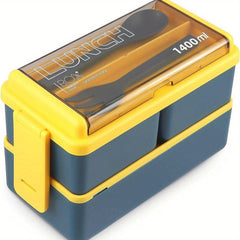 Adult Leakproof 3-Stackable Lunch Box with Cutlery, Bento Box