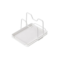 Pot Lid Holder Organizer Spoon Rest Countertop Storage Rack with Drip Tray