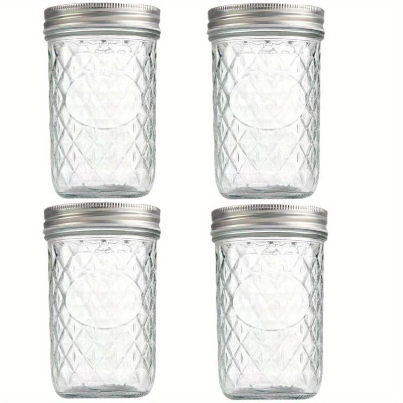 4pcs 16oz Wide Mouth Mason Jars Sealed Beverage Bottles for Fresh Keeping Box