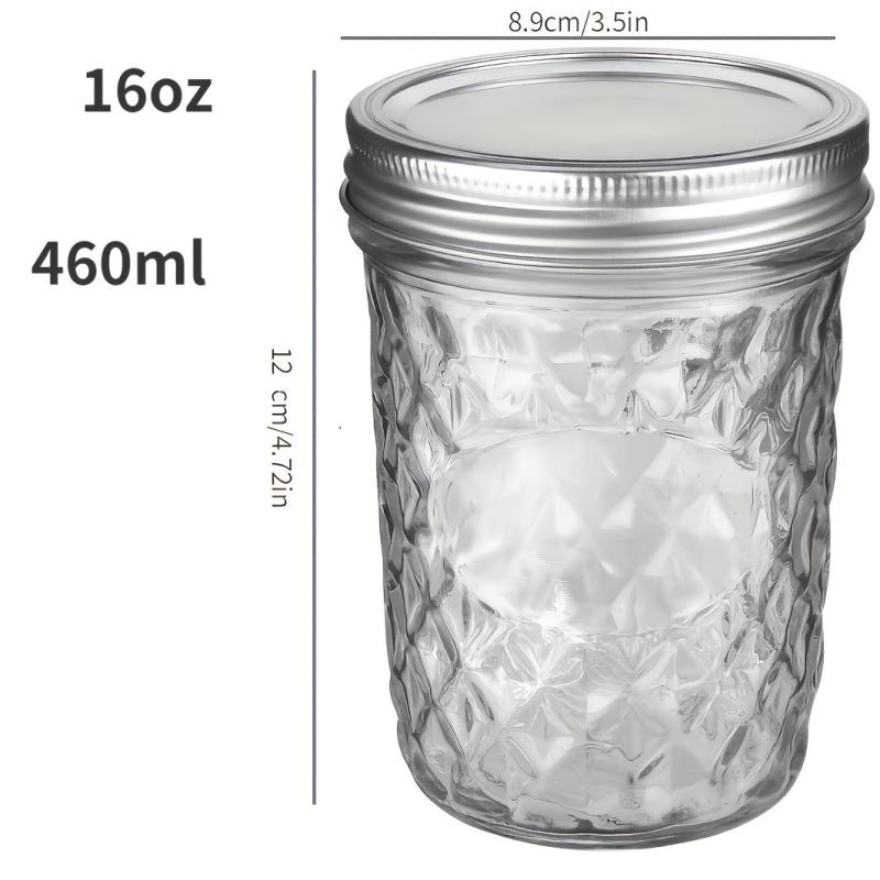 4pcs 16oz Wide Mouth Mason Jars Sealed Beverage Bottles for Fresh Keeping Box