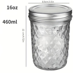 4pcs 16oz Wide Mouth Mason Jars Sealed Beverage Bottles for Fresh Keeping Box