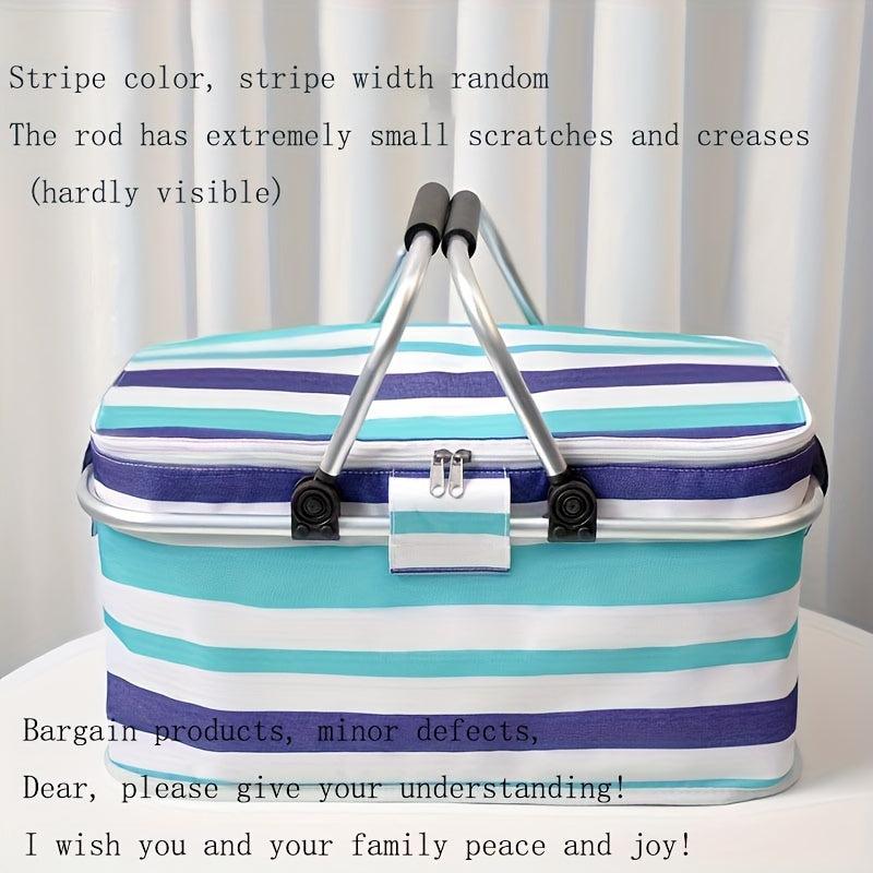 Foldable Picnic Bag Insulation Basket Aluminum Oxford Cloth Ice Bag